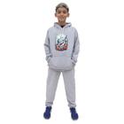 Conjunto Infantil Menino Estampa Tubarao Blusa Canguru e Calça Moletom Toque Macio