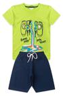 Conjunto Infantil Menino - Game - Verde e Azul Marinho