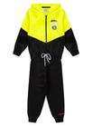 Conjunto Infantil Menino Inverno Esportivo NBA - Team 56 - Amarelo Neon e Preto