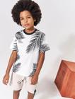 Conjunto Infantil Menino Oasis Camiseta Folhas E Bermuda Natural Catavento