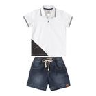 Conjunto Infantil Menino Polo e Bermuda Jeans Carinhoso - MALWEE