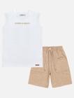 Conjunto Infantil Menino Regata Authentic E Bermuda Branco Divertto