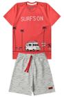 Conjunto Infantil Menino Surf's On Vermelho