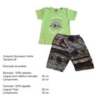 Conjunto Infantil Menino Tamanho 02- Dinossauro Verde