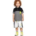 Conjunto Infantil Menino Verão Camisa Pólo e Bermuda Laranja Neon Hashtag 2 peças Tam 1 a 3 - Anger