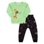 Conjunto infantil moletom girafa camuflado