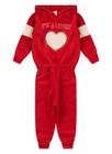 Conjunto Infantil Moletom Menina Com Capuz - I'm A Love - Vermelho