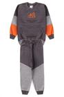 Conjunto infantil moletom menino gody cinza grafite