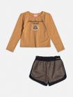 Conjunto Infantil Momi Inverno Shorts e Blusa Tigrinho