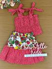 Conjunto Infantil Momi Verão Com Saia e Blusa Frutinha