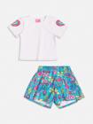 Conjunto Infantil Momi Verão Shorts Azul e Blusa Summer