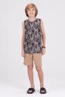 Conjunto Infantil Poliplex Folhas Preto