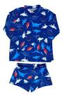 Conjunto Infantil Praia Menino Camisa Sunga Proteção Solar