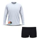 Conjunto Infantil Praia Menino Proteção UV 50+ Camisa e Sunga Boxer Branco