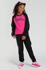 Conjunto Infantil Preto de Moletom Besties