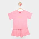 Conjunto Infantil Romitex Enjoy Today Blusa + Short Moletinho Menina