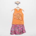 Conjunto Infantil Rovitex Regata E Saia Estampada Menina