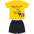 Conjunto Infantil Safari Amarelo com Preto