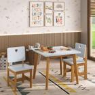 Conjunto Infantil Sofia Mesa + 2 Cadeiras Madeira de Pinus