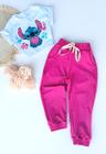 Conjunto Infantil Stich - Margarida - Minnie -Calça Jogguer