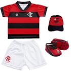 Conjunto Infantil Torcida Baby Flamengo Camisa + Calção + Boné + Chuteira