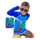 Conjunto Infantil UV50 Proteção Solar Bebê Moda Praia Menino