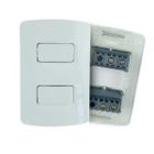 Conjunto Interruptor Duplo Simples 10a 250v Com Placa 4x2