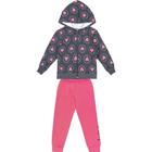 Conjunto jaqueta e calça em moletom flanelado kyly menina 4-6-8