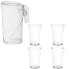 Conjunto Jarra 2L com 4 Copos 350ml Prime Utility Cristal