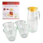 Conjunto Jarra De 800Ml Com 4 Copos De 220Ml De Vidro - Hauskraft