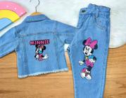 Conjunto Jeans Infantil Menina Calça Jaqueta Blogueirinha