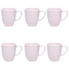 Conjunto Jogo 6 Canecas Xícaras Porcelana Oxford Ryo Pink Sand 260 ml