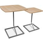 Conjunto Jogo Mesa Tip De Canto Lateral Tampo Quadrado