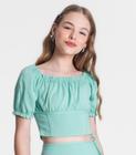 Conjunto Juvenil Blusa E Shorts Saia Minty Verde