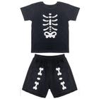 Conjunto Juvenil Look Jeans Ossos Preta - PRETO - 12