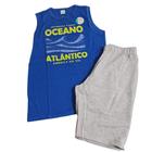 Conjunto juvenil menino camiseta regata bermuda Malwee kids