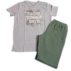 Conjunto juvenil menino camiseta regata bermuda Malwee kids