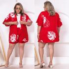 Conjunto Kimono Plus Size Tecido Duna e ou Viscolinho Moda Verão Lançamento