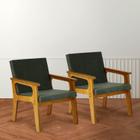 Conjunto Kit 2 Poltronas Cadeiras Madeira Conforto Sala Decorativa Varanda Rustica