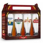 Conjunto Kit 4 Copos De Cerveja Frases Sátiras Beer