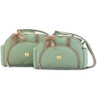 Conjunto Kit Bolsas Maternidade Bebe Menina Menino Enxoval Miellu - Linha Pópeti - Bolsa M, Bolsa P e Trocador - 4 peças