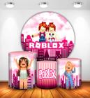 Painel Tematico Roblox Rosa Veste Facil C/elastico