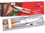 Conjunto Kit Churrasco 2 Pçs Faca E Garfo Madefer