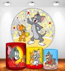 Conjunto Kit Painel + Trio Cilindro Tom e Jerry Tecido