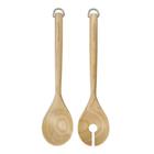 Conjunto kitchenaid 2 espatulas para salada em madeira de betula 30cm kqr713ohe