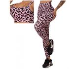 Conjunto Legging Comum Jump + Top Pink Coat Moving Fitness