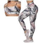 Conjunto Legging Empina Bumbum + Top Marble Rose Moving - Moving Fitness