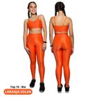 Conjunto Legging + Top Bia Aveludado Compressão Poliamida