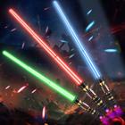 Conjunto Light Up Sabre Lifungtoyz, pacote com 3 unidades de som e extensível