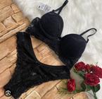 Lingerie- Conjunto Plus Size- Calcinha e Sutiã Sexy- Com Strass